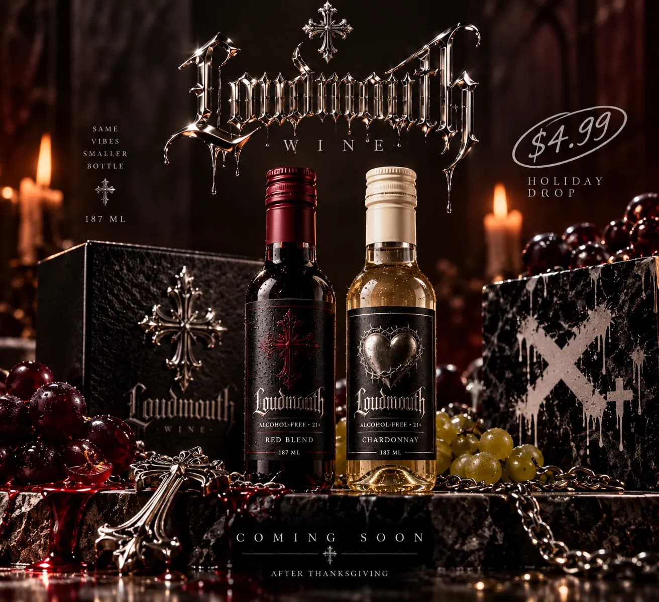LOUDMOUTH 187 mL Mini Bottles — Red Blend and Chardonnay